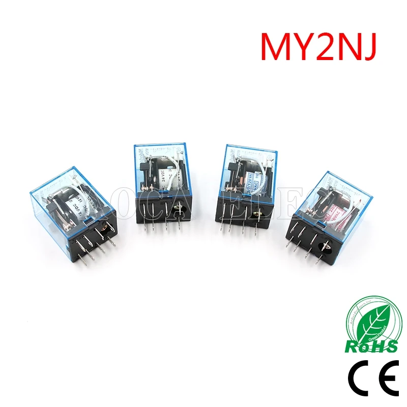 OMRON MY2P HH52P MY2NJ Relay Coil General DPDT Micro Mini Electromagnetic Relay Switch with LED AC 110V 220V DC 12V 24V