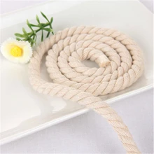 Wholesale 10 Meters 3 Shares Twisted 100% Cotton Cords 10mm DIY Craft Decoration Rope Cotton Cord For Bag Drawstring Belt Hat original uk fraser anti static cord rope length 10 meters 850 10