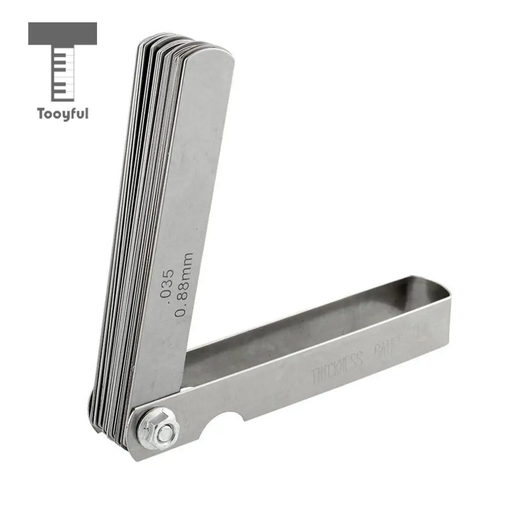 Tooyful Guitar Bass Multi Spanner Wrench+32 Blade Feeler Gauge Set Luthier Tool