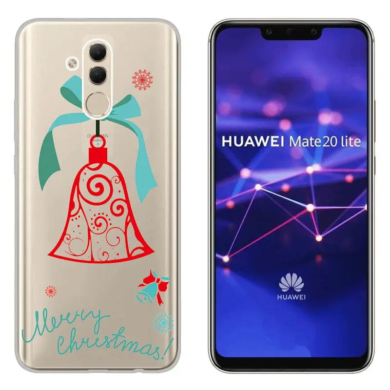 sFor Huawei Mate 20 lite Christmas Case Cover With Santa Claus Deer Patterned Phone Coque Cover For Huawei P8 Lite 2017 Honor 8X (10)