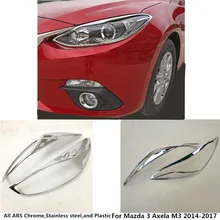 Автомобильный Стайлинг Обложка детектор ABS Хром Передняя свет лампы обрезки 2 шт. аксессуары подходят для Mazda 3 Axela M3