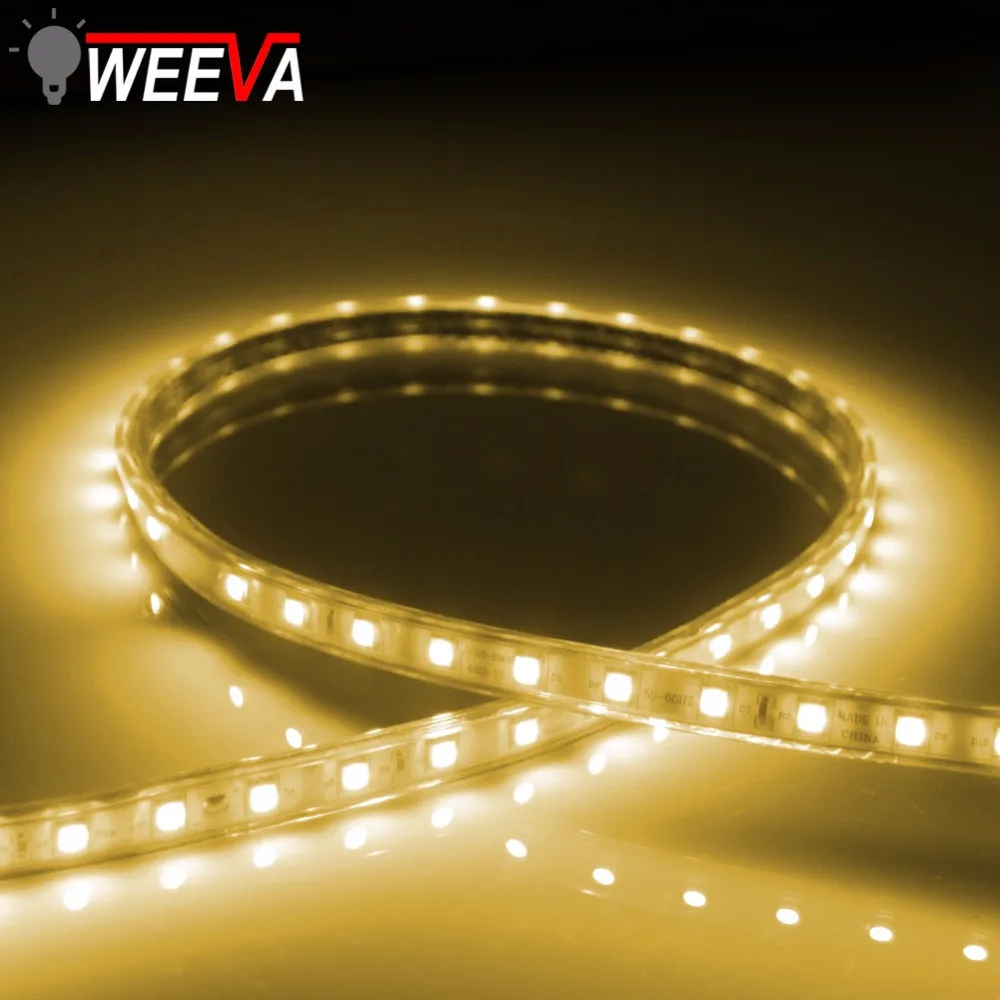 Гибкая светодиодная лента с регулируемой яркостью 220 В SMD 5050 2835 RGB