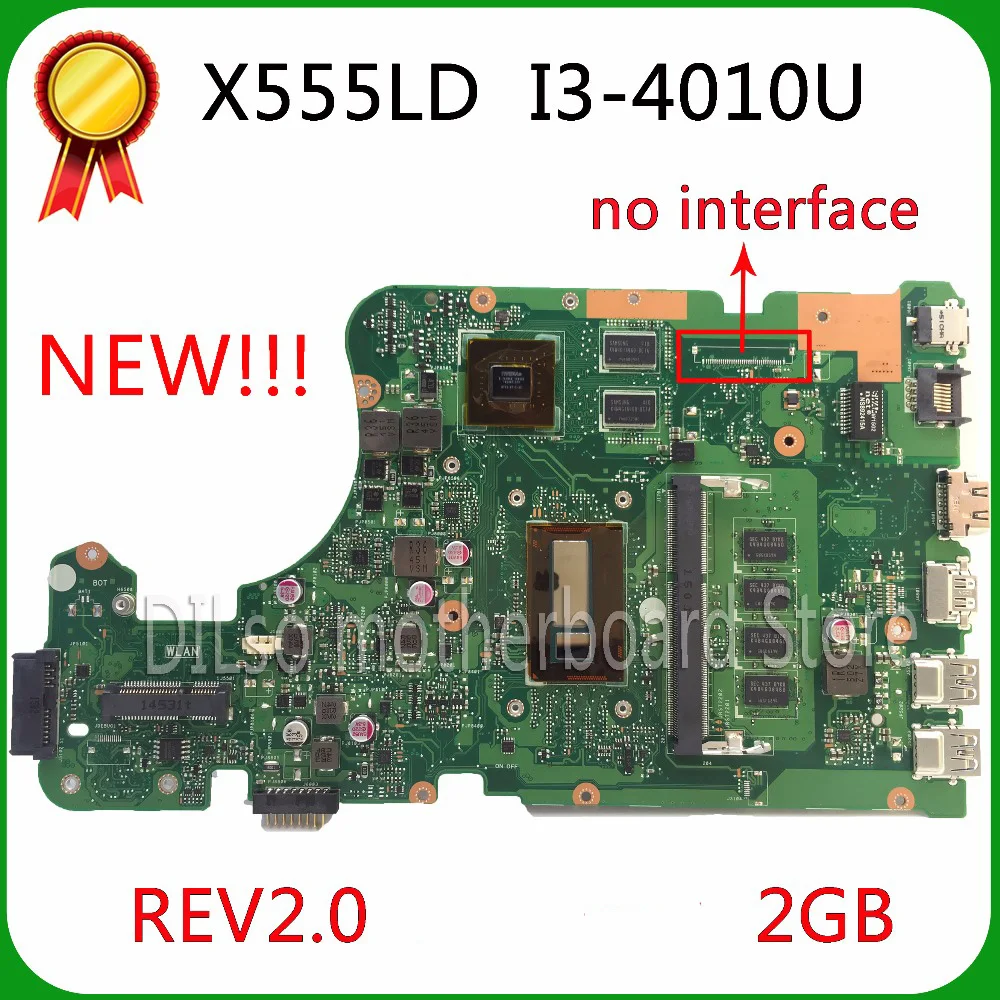 KEFU X555LD материнская плата для ASUS X555LD X555LP материнская плата для ноутбука X555LD rev2.0 i3 процессора материнской платы Тесты материнская плата