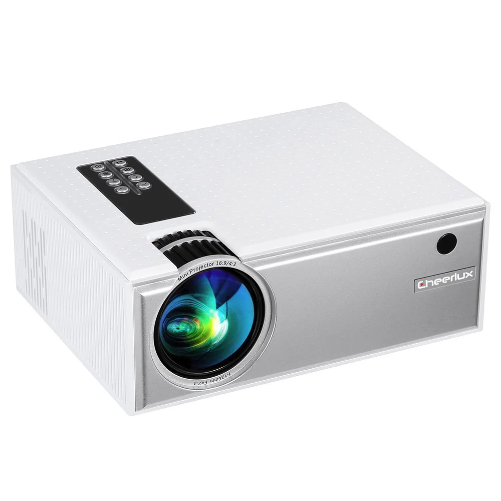 Cheerlux C8 ЖК-проектор 1800 люмен 1280x720P поддержка 1080 P/HDMI/VGA Домашние развлечения