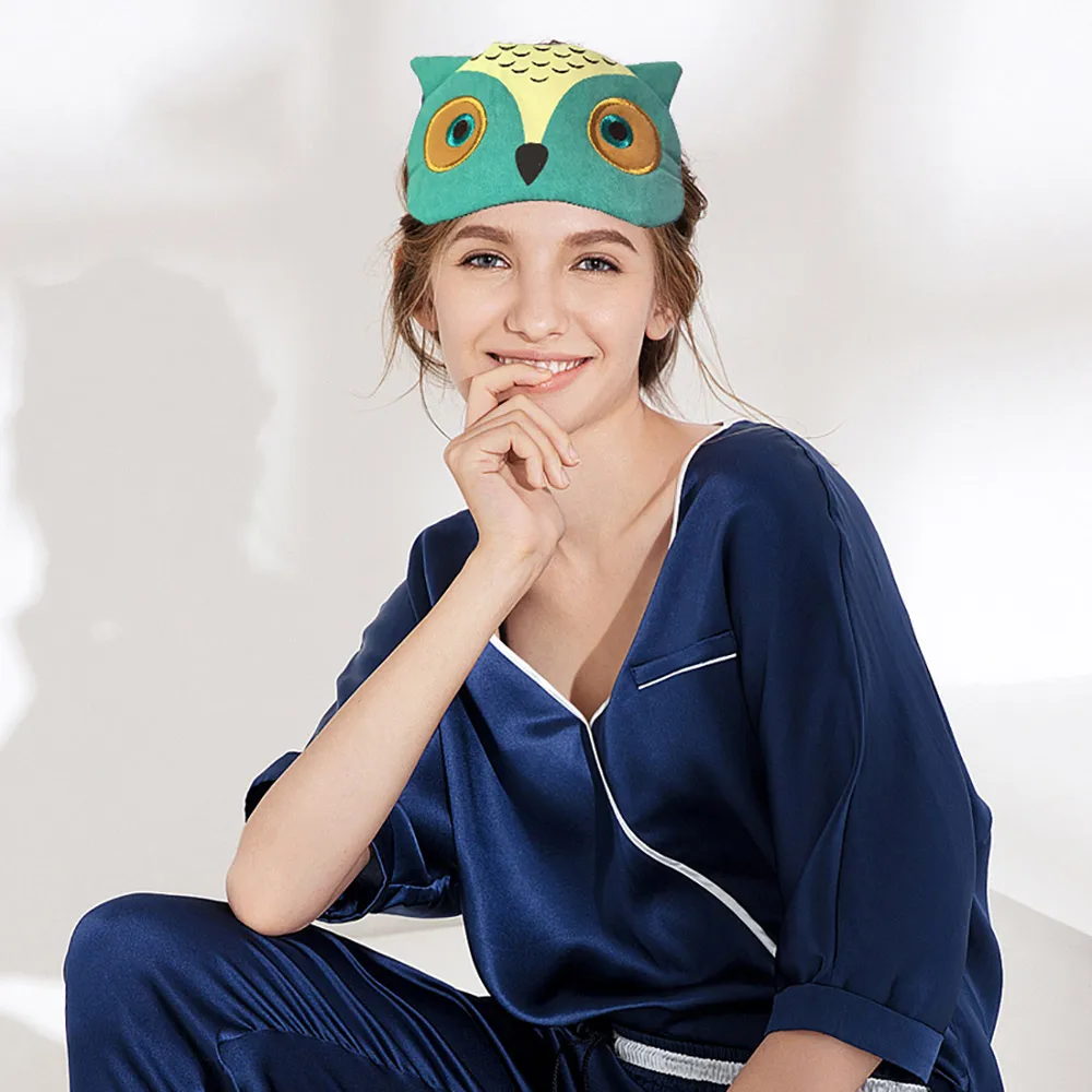 

For Car Driver To Keep Awake 3D Cute Sleeping Eye Mask with Reusable Gel Pad Cold Hot SPA Therapy for Dry Eye and Puffy Eyes