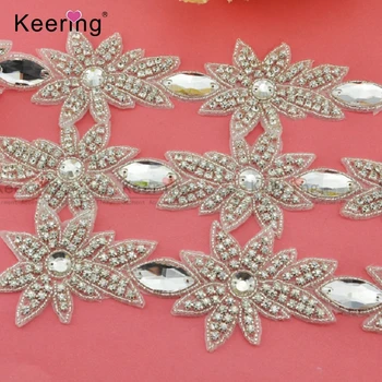 

Keering High Quality Rhinestone Bridal Beaded Trim For Dress WRA-403