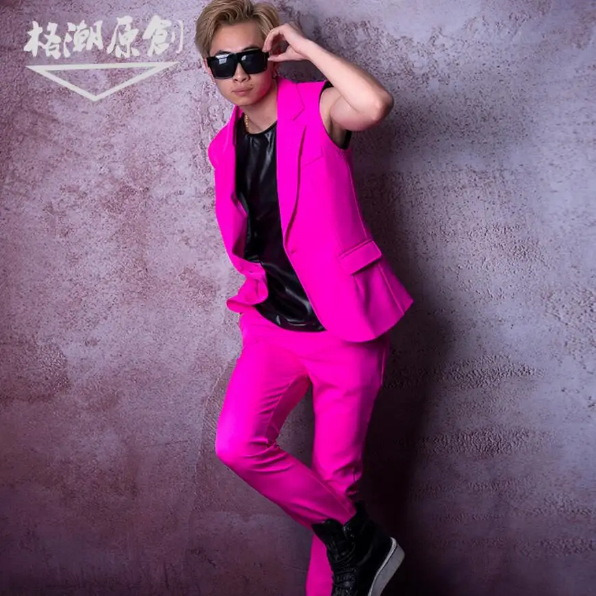Free shipping Hip Hop rock men singer stage performance