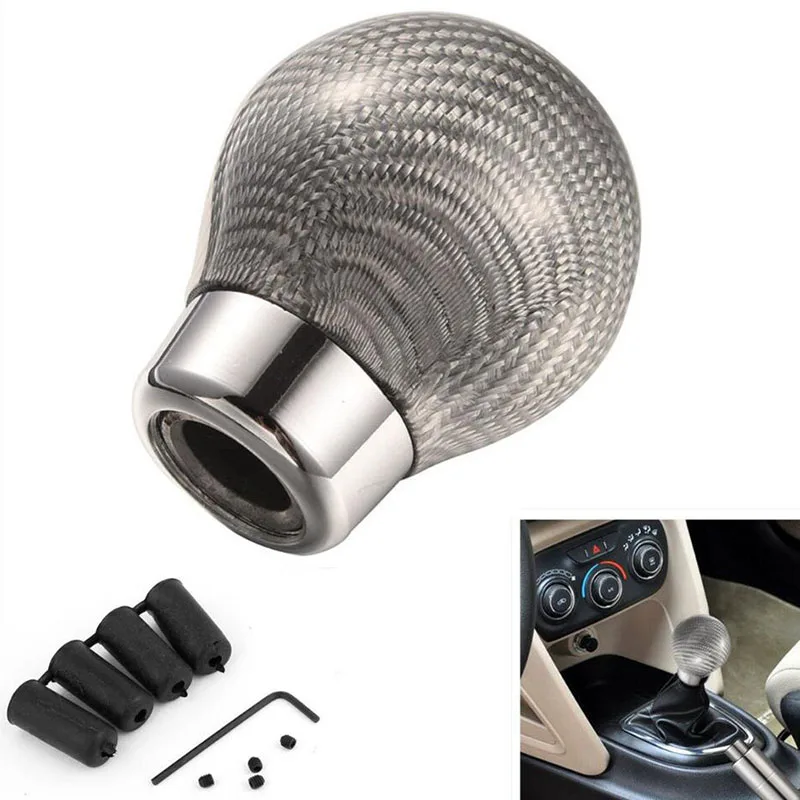 Free Shipping Carbon Shift Knob For Manual/Automatic Car Real Carbon