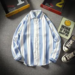 Человек Весенняя Новинка show Thin Stripe Shirt мужчин с товара Повседневная Хан версию easy тенденция Бесплатная доставка