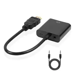 HDMI для Адаптера VGA Кабель Цифрового Сигнала в Аналоговый VGA Конвертер с Аудио Кабель Для HDTV XBOX PS3 PS4 Ноутбука ТВ коробка