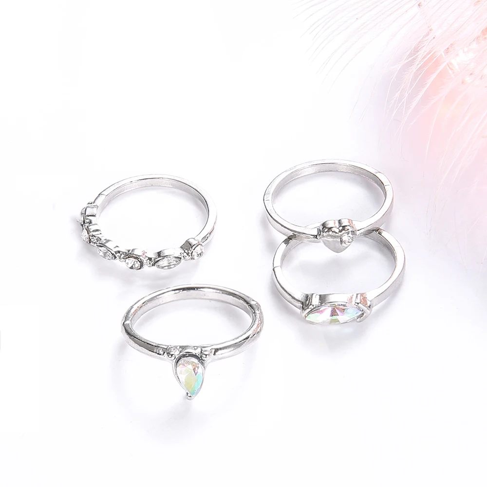 4-unids-set-cl-sico-plata-Color-cristal-Opal-coraz-n-anillos-para-las-mujeres-geom (2)