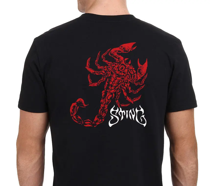 STING SCORPION Wrestling Men's Black T Shirt Tee Size from S 3XLin T