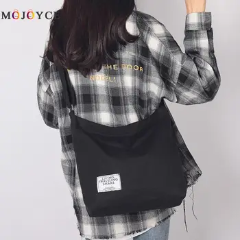 

Canvas Shoulder Bags for Women Girls 2020 Large Capacity Casual Messenger Bags Solid Color Handbags Crossbody Bag for Female