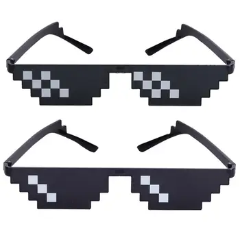 

Funny Thug Life Glasses 8 Bit Pixel Deal With IT Sunglasses Unisex Sunglasses Toy for Children Adults Funny Glass for Party