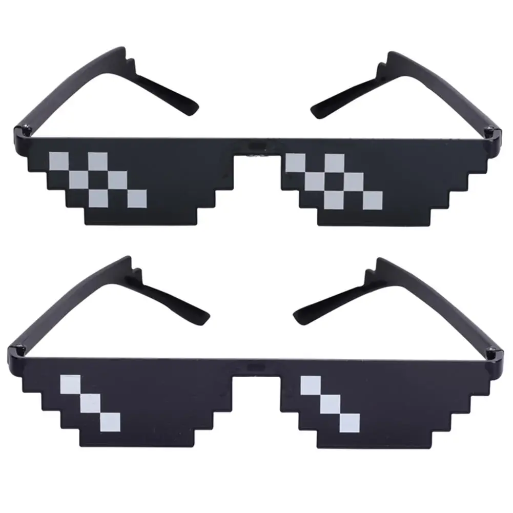 Funny Tricks Glasses 8 Bit Pixel Deal With IT Sunglasses Unisex Funny