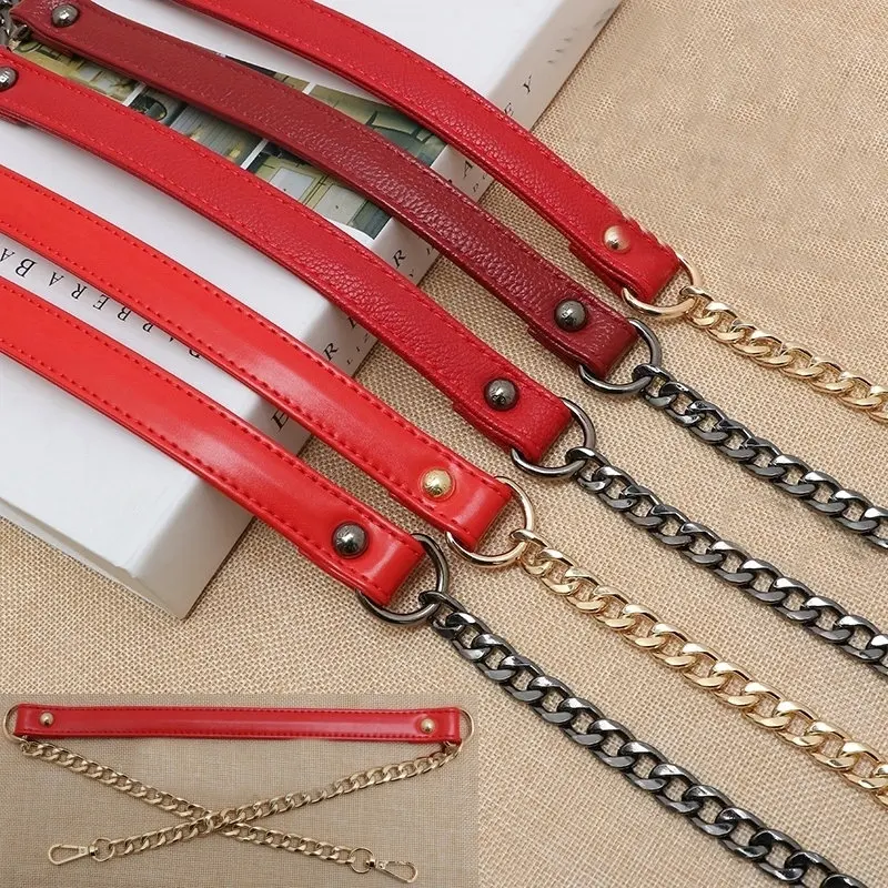 Lady Bags Strap Light Gold Gun Black Bag Chain Accessories Metal Chain