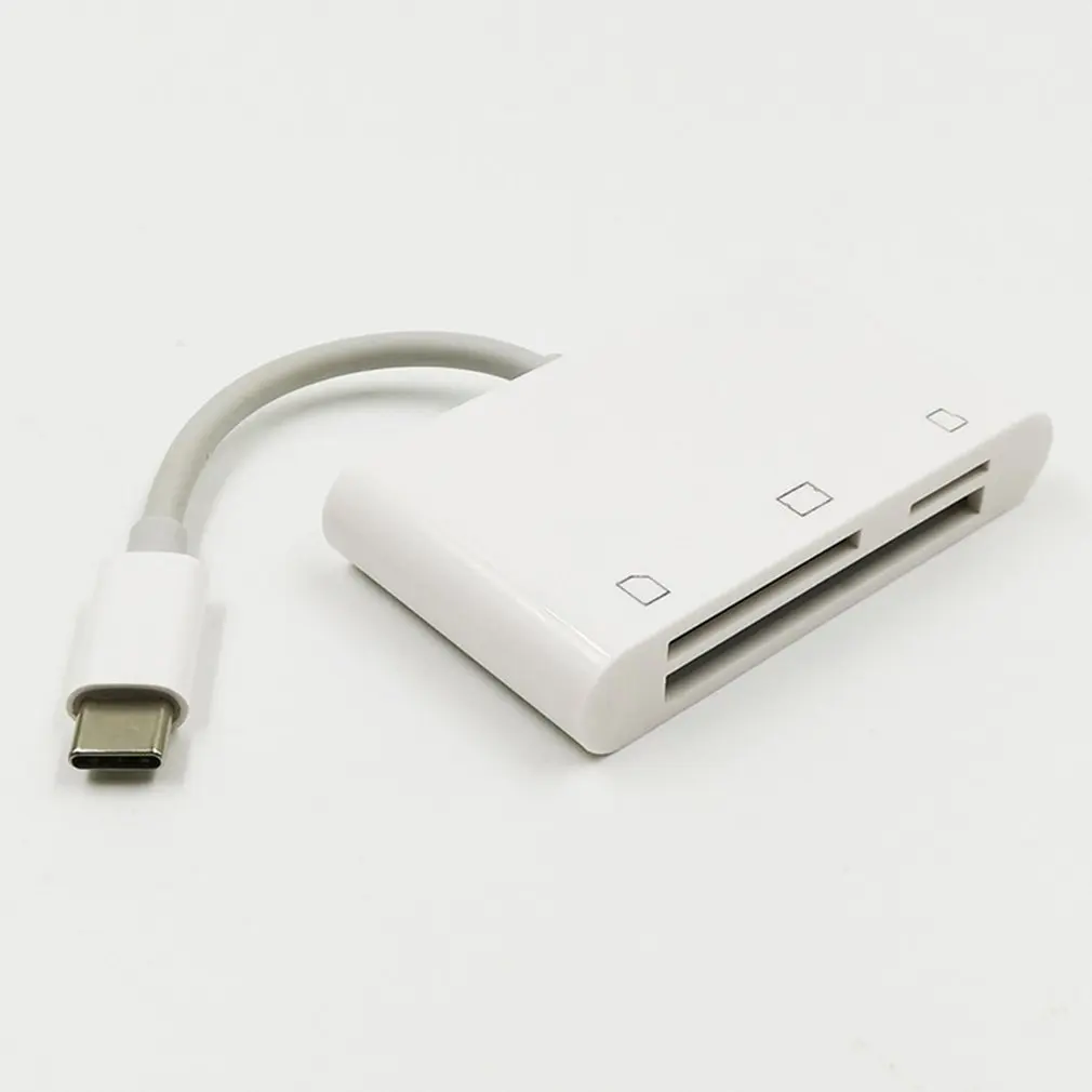USB 3,1 type C USB C к кардридеру Кабель-адаптер для Macbook для samsung type-C/TF/CF три в одном кардридере