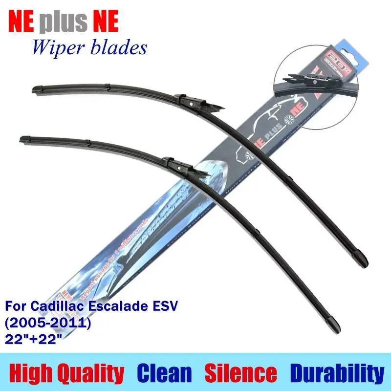 Wiper blades for Cadillac Escalade ESV (2005 2011) 22"+22" Rubber fit