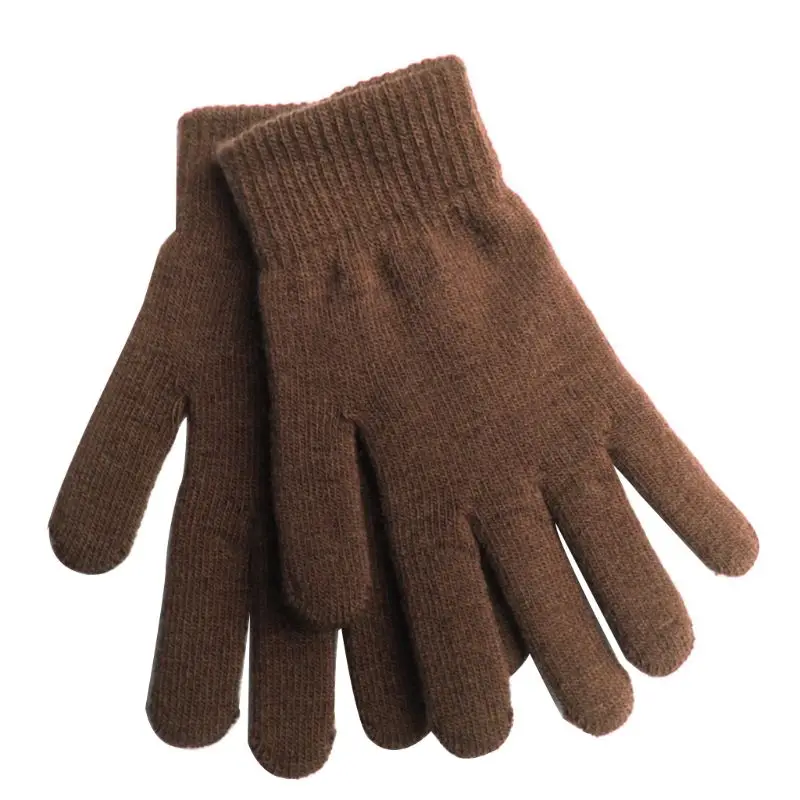 Зимние вязаные перчатки в рубчик для женщин и мужчин, унисекс, универсальные Утепленные перчатки с плюшевой подкладкой, волшебные теплые перчатки для запястья - Цвет: CF