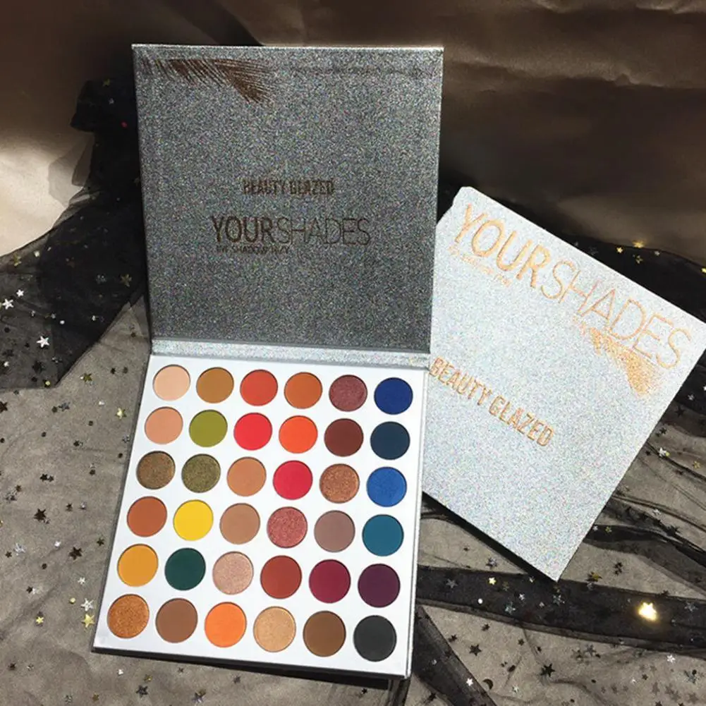 

Beauty Glazed 36Colors Eye Shadow Powder Makeup Palette Soft Smoky Nude Eyeshadow Pigments Easy to Wear Shimmer Matte Eyeshadow