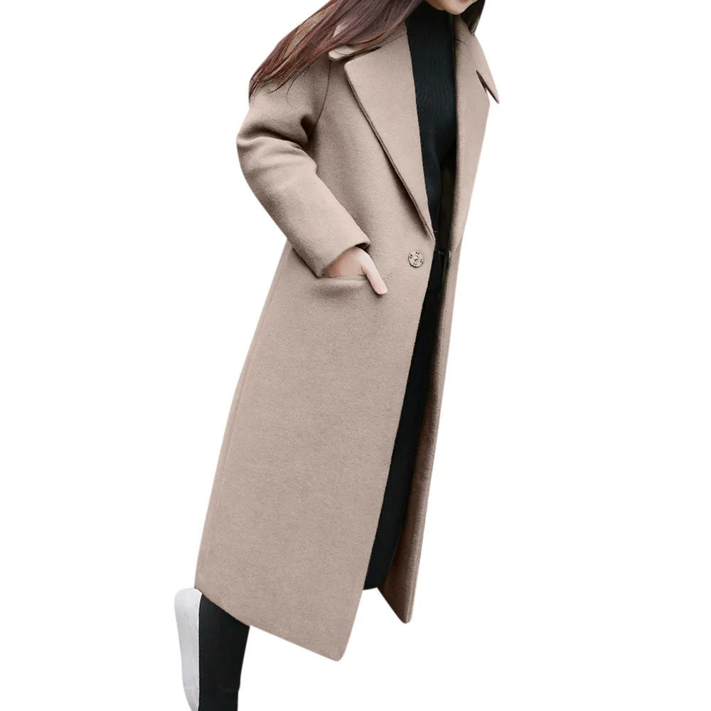 Женское зимнее пальто на пуговицах с отложным воротником,, Manteau Femme Hiver Abrigos Mujer Invierno Casaco Feminino N30