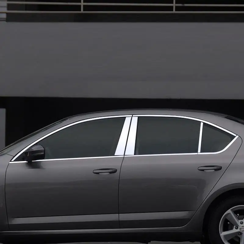 Декоративные Чехлы на окна автомобиля 07 08 09 10 11 12 13 14 15 для Skoda Octavia|Хромирование| |