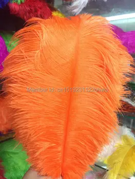 HOT! 100 pcs 16-18"/ 40-45cm Beautiful Orange Ostrich Plume DIY Carft Wedding Party Centerpieces Natural Ostrich Feathe HOT! 100 pcs 16-18"/ 40-45cm Beautiful Orange Ostrich Plume DIY Carft Wedding Party Centerpieces Natural Ostrich Feathe