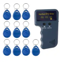 Ручной копировальный аппарат RFID 125 кГц/Писатель/читатели/Дубликатор с 10 шт. EM4305 перезаписываемые ID Брелоки метки карты T5577 5200