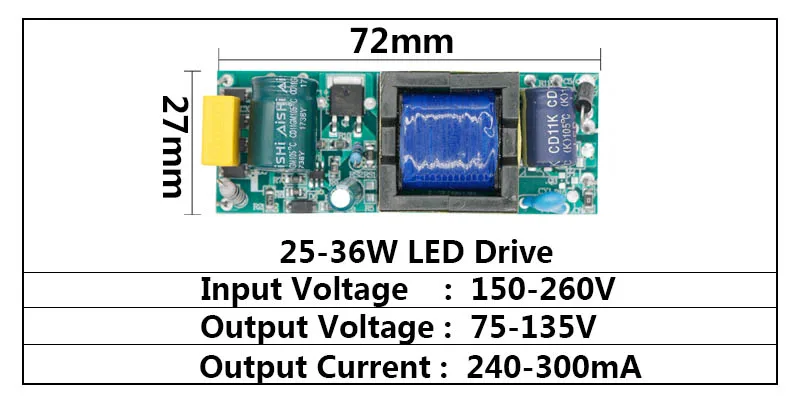 Светодиодный драйвер 1*3W 2*3 Вт 3*3W светодиодный свет AC85-265V Питание постоянный ток Напряжение Управление трансформаторы для "сделай сам"