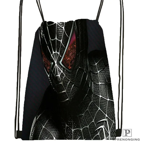 Пользовательские Человек-паук супер героев Marvel Drawstring сумка-рюкзак милый рюкзак детский Ранец(черный назад) 31x40 см#180531-01-50 - Цвет: Drawstring Backpack