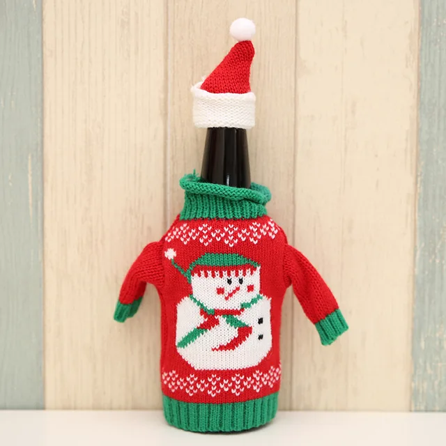 44 вида Рождественская крышка для бутылки с красным вином сумка для украшения дома Санта Снеговик олень стиль бутылки шампанского Декор новогодний мешок подарок - Цвет: Style 20