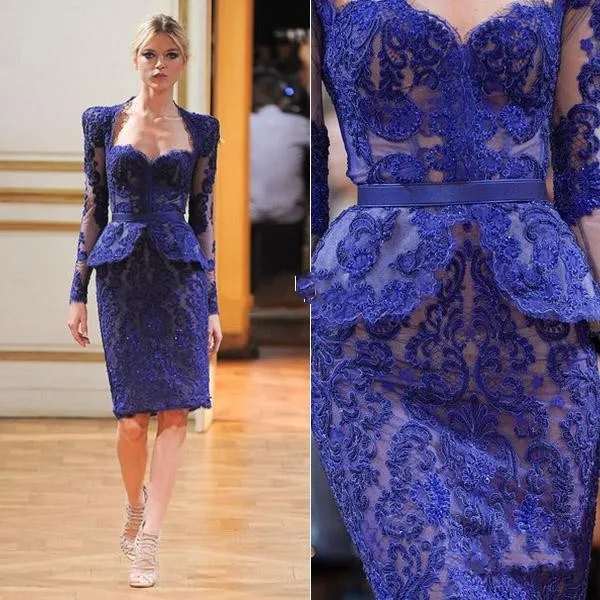 Elegante Lange Mouwen Moeder van de Bruid Jurken met Jacket Knielange Applicaties Kant Formele Jurk Voor Bruiloft SA126 Elegante Lange Mouwen Moeder van de Bruid Jurken met Jacket Knielange Applicaties Kant Formele Jurk Voor Bruiloft SA126