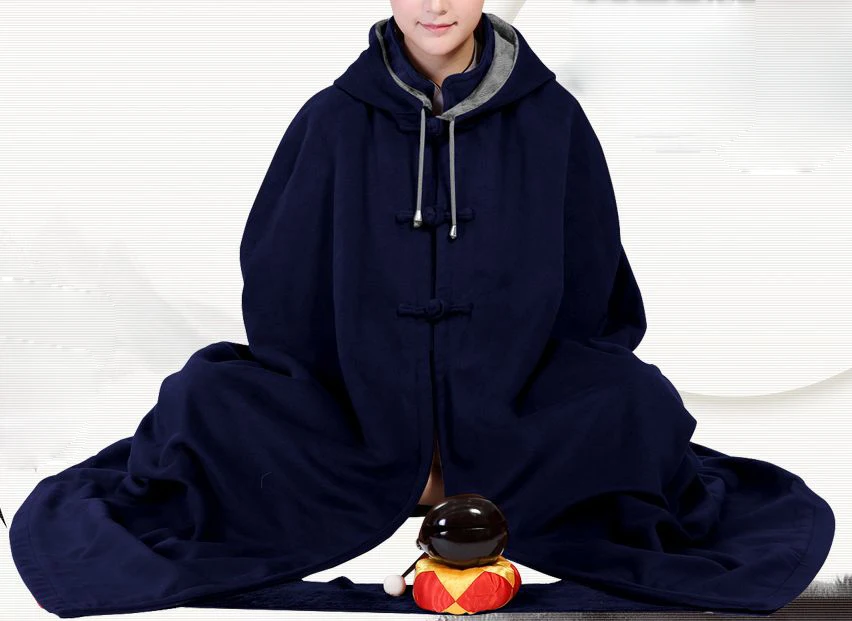 5 цветов Зимний буддизм abbotnun накидка монахи Шаолинь плащ для медитации дзен пальто Одежда для восточных единоборств буддийские шерстяные костюмы