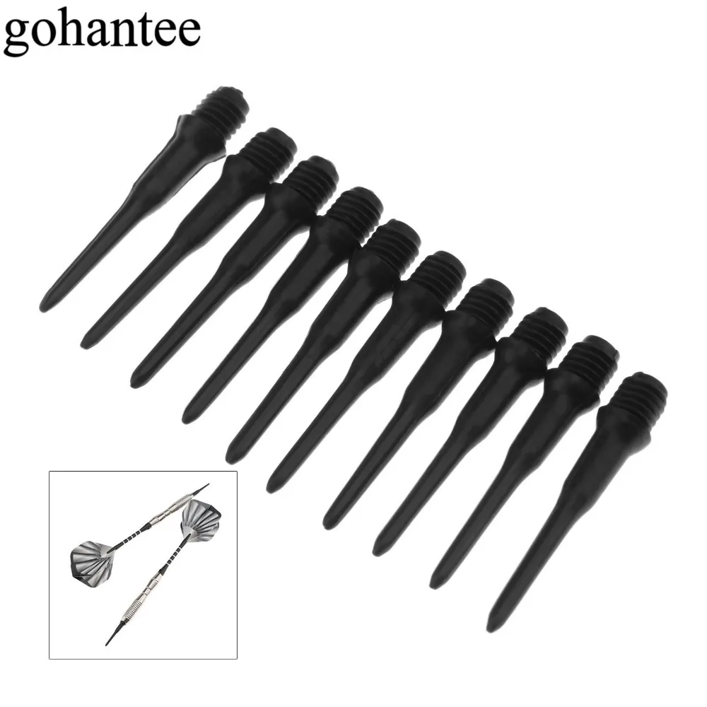 100 Pcs /Lot Black Soft Tip Points For Soft Tip Darts Electronic Darts Nylon Dart Accessories Replacements with 2BA Screw Thread