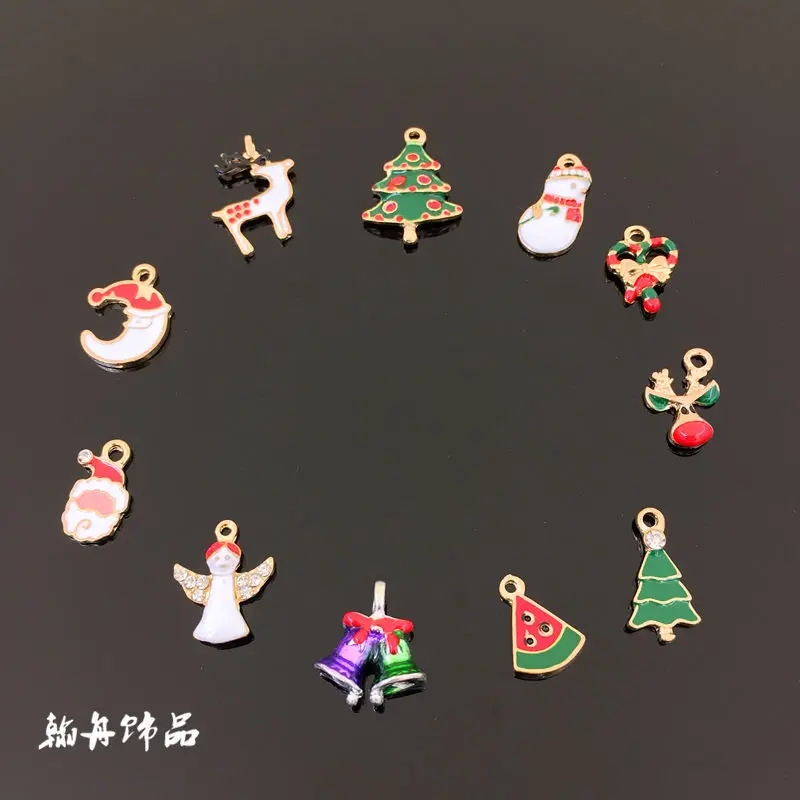 50PCS/set Christmas Series Small Charms Pendant DIY Crafts Jewelry Xmas