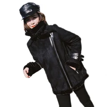 Новое зимнее женское пальто из искусственной овчины, пальто из овечьей шерсти, новая теплая замшевая куртка, мотоциклетные пальто из овечьей шерсти, кожаная куртка