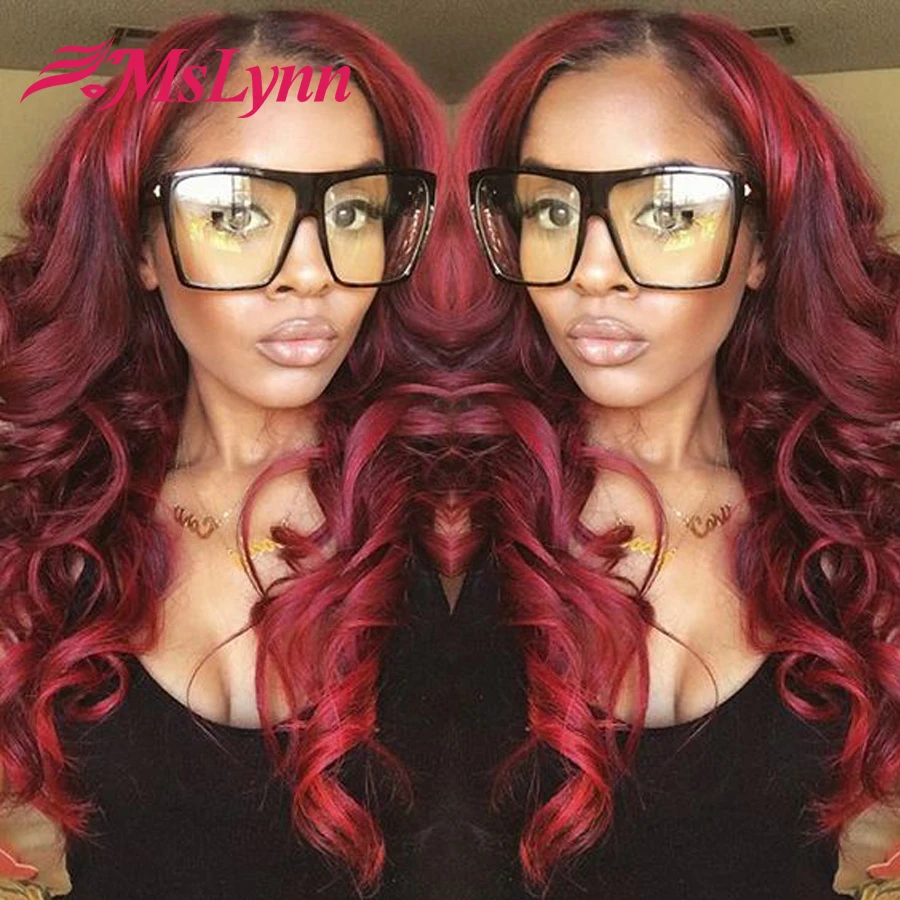 Burgundy Brazilian Hair Weave Grade 7A Brazillian Virgin ...
