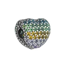 Fandola Fit Berloque талисманы браслет 925 пробы серебро открыть мое сердце проложить клип Шарм бусины оригинальные серебряные ювелирные изделия Pulseras