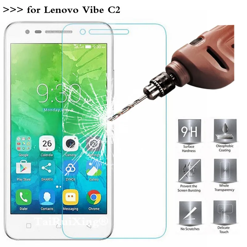 

2.5D 0.26mm 9H Tempered Glass Screen Protector FOR lenovo C2 Power vibe C2 K10A40 Toughened Protective Film FOR lenovo C2 Power