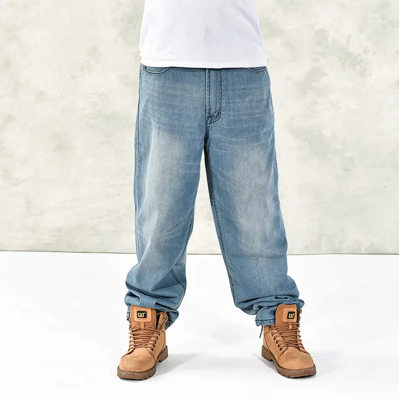 Baggy Jeans Men Denim Pants Loose Streetwear Jeans 2018 Fashion Skateboard Pants for Men Plus Size Trousers Solid Color Blue S92 Baggy Jeans Men Denim Pants Loose Streetwear Jeans 2018 Fashion Skateboard Pants for Men Plus Size Trousers Solid Color Blue S92
