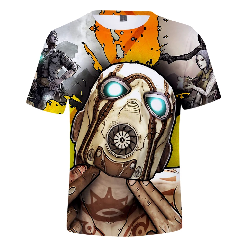 Лидер продаж Игра Borderlands 3 3D футболка модные летние детские костюмы с короткими рукавами футболка для отдыха 3D с цифровым принтом Новинка класса «Люкс», в стиле Харадзюку