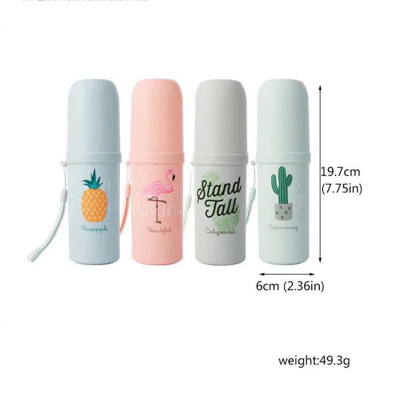 Портативный Фламинго зубная щетка holderдорожный органайзер для зубной щетки Пылезащитная крышка Подставка для зубной пасты мыльница, аксессуары для ванной комнаты
