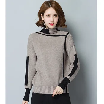 

2019 New Fashion Women Sweaters Autumn And Winter Women Clothing Turtleneck Sweaters