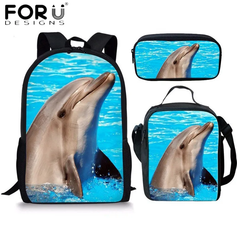 FORUDESIGNS/милые животные с рисунком дельфина для девочек подростков школьная в