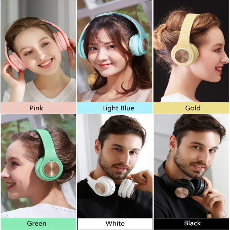 Tourya A1 Bluetooth 5.0 Wireless Headphone With HD MIC Headset Support Tf card Earphone Adjustable Foldable Headphone For phone