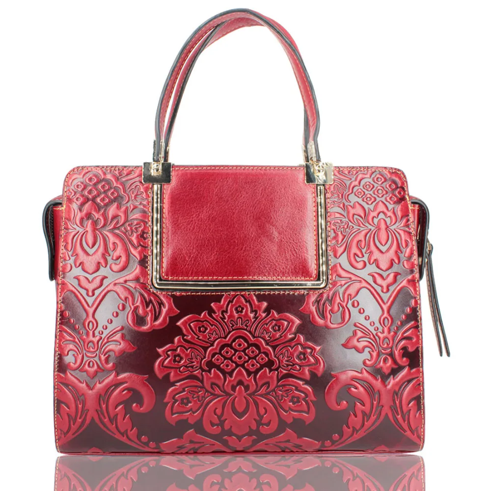 Italienischen Echtem Logo Leder Wome Handtasche Fashion Damen Tasche Echtes Großhandel Individuelles Red Nationalen Dropshipping n4nxd7rv