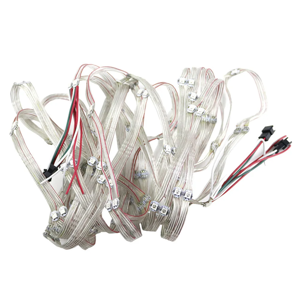 50/100 шт предварительно припой светодиодный радиатор WS2812B 5050 SMD адресуемый