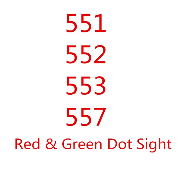 Serie de productos 557 mira telescópica de punto rojo y verde con monturas de riel de 20mm para RL5-0027 holográfica de visión Airsoft