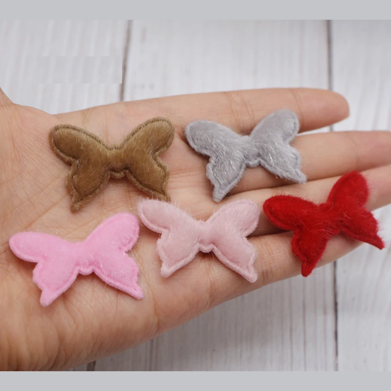 

50pcs/lot Fur felt patch applique for Girls hair accessories,DIY Kid patches for Clothing Craft Sticker DIY Hair Ornament