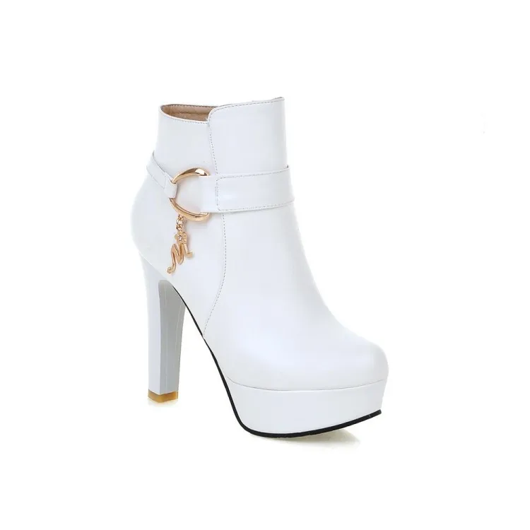 Womens Fashion Elegant Booties High Heels Shoes For Ladies Online Black And White Platform Ankle Boots Pink Beige35